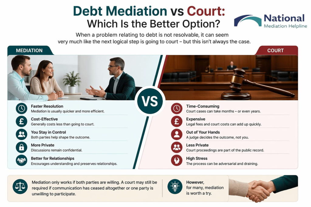 Debt Mediation vs Court: Which Is the Better Option England