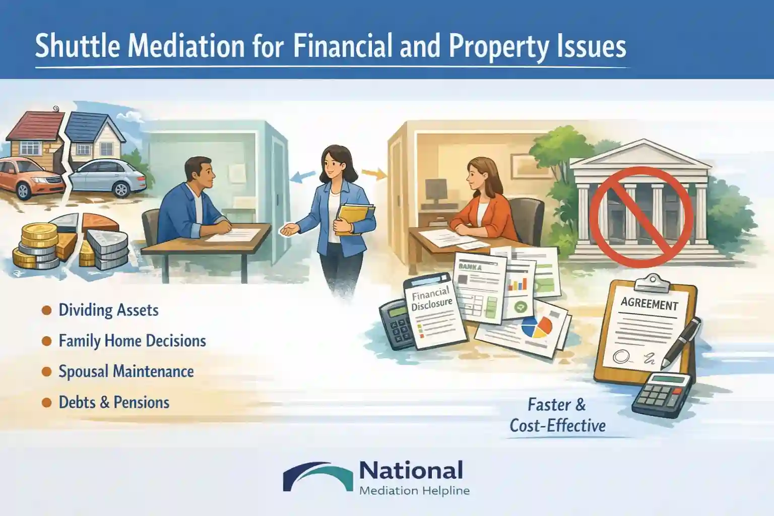 Shuttle Mediation for Financial and Property Issues England