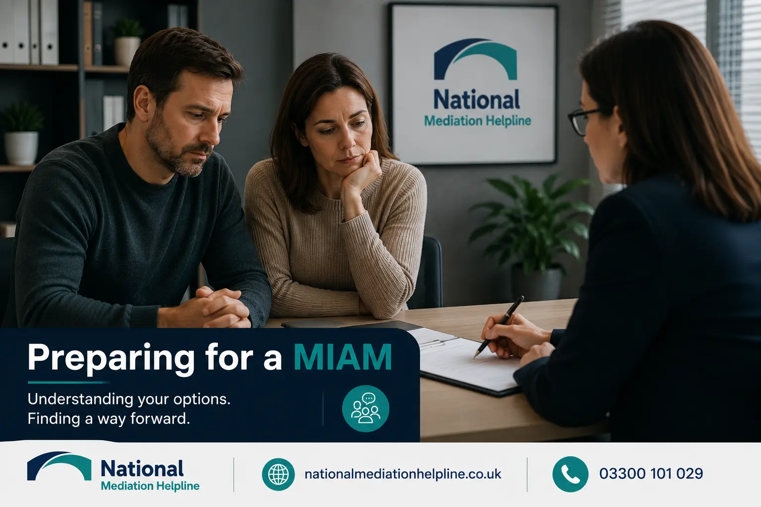How to prepare for a miam in England Preparing for a MIAM. An image explaining how to prepare yourself emotionally and rationally for the first miam appointment